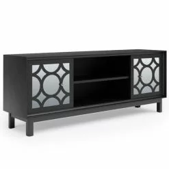 Dunelm Delphi Black TV Unit -Dune Room Furniture Shop 30775935 alt01