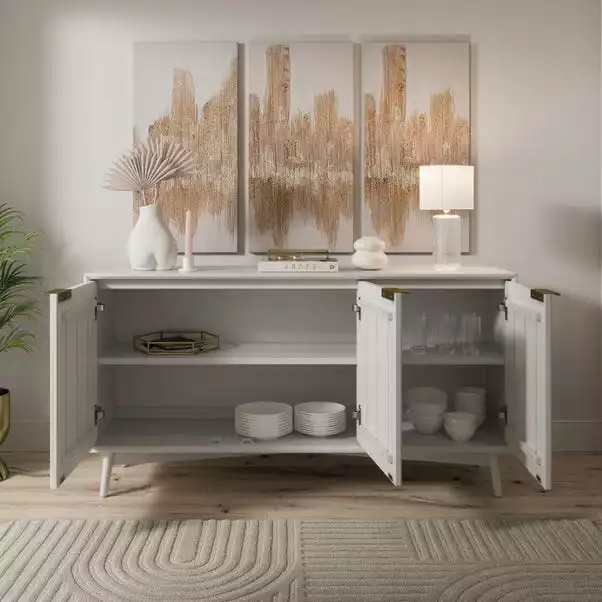 Dunelm Neena Large Sideboard, White Wash Acacia Wood 5 Dunelm Neena Large Sideboard, White Wash Acacia Wood - Image 3