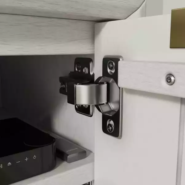 Dunelm Neena TV Unit, White Wash Acacia Wood 6 Dunelm Neena TV Unit, White Wash Acacia Wood - Image 4