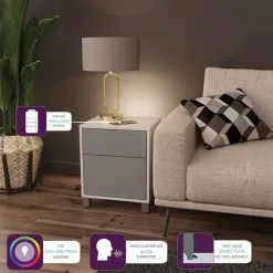 Frank Olsen Furniture LED Smart Click 1 Door & 1 Door Lamp Table 10 Frank Olsen Furniture LED Smart Click 1 Door & 1 Door Lamp Table -Dune Room Furniture Shop 30792868 alt02