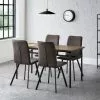 Julian Bowen Carnegie Rectangular Dining Table With 4 Monroe Dining Chairs 1 Julian Bowen Carnegie Rectangular Dining Table With 4 Monroe Dining Chairs -Dune Room Furniture Shop 30794175