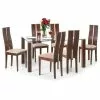 Julian Bowen Cayman Rectangular Dining Table With 6 Dining Chairs -Dune Room Furniture Shop 30794181