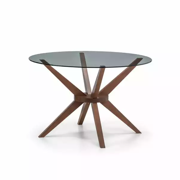 Julian Bowen Chelsea Small Round Glass Dining Table With 4 Cayman Dining Chairs 4 Julian Bowen Chelsea Small Round Glass Dining Table With 4 Cayman Dining Chairs - Image 2