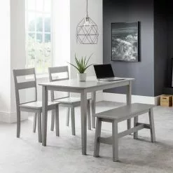 Julian Bowen Kobe Compact Rectangular Dining Table Grey