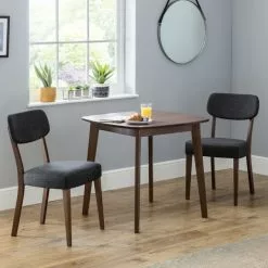 Julian Bowen Lennox Square Dining Table With 2 Farringdon Chairs