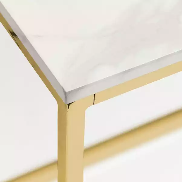 Julian Bowen Scala Rectangular Dining Table Gold 6 Julian Bowen Scala Rectangular Dining Table Gold - Image 4