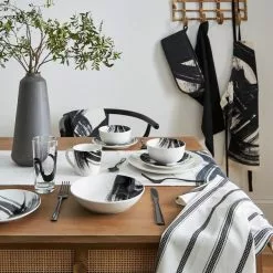 Dunelm Abstract Brushstroke 12 Piece Dinner Set -Dune Room Furniture Shop 30794664 alt02