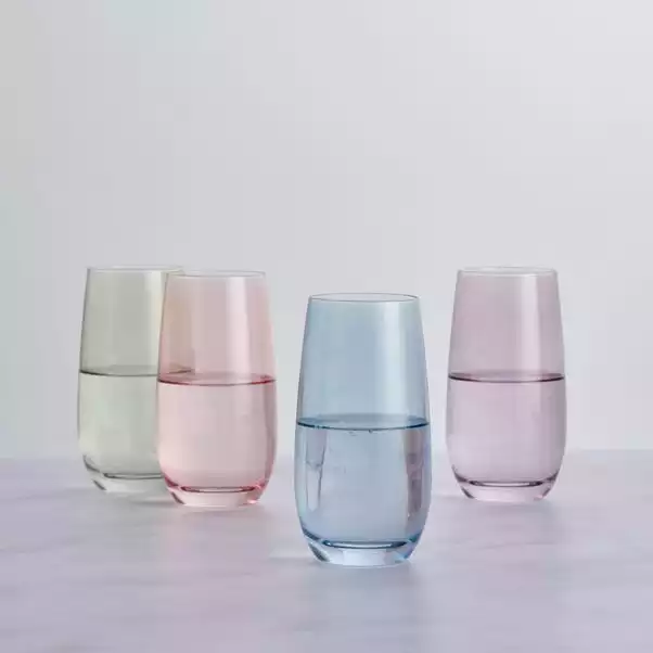Dunelm Set Of 4 Pastel Highball Tumblers 8 Dunelm Set Of 4 Pastel Highball Tumblers - Image 6