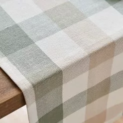 Dunelm Large Sage Woven Check Table Runner 6 Dunelm Large Sage Woven Check Table Runner -Dune Room Furniture Shop 30800396 alt01