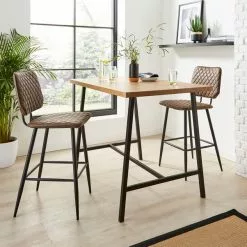 Dunelm Vixen Large Bar Table Oak Effect