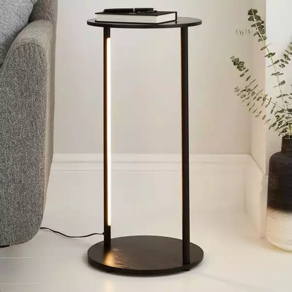 Dunelm Cole Side Table With LED Light Black 2 Dunelm Cole Side Table With LED Light Black