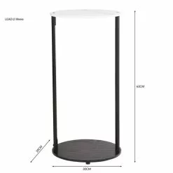 Dunelm Aiko Side Table With 1 LED Light Black And Faux Marble 13 Dunelm Aiko Side Table With 1 LED Light Black And Faux Marble -Dune Room Furniture Shop 30802418 alt05