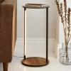 Dunelm Fulton Side Table With LED Lights Rustic Pine 1 Dunelm Fulton Side Table With LED Lights Rustic Pine -Dune Room Furniture Shop 30802439