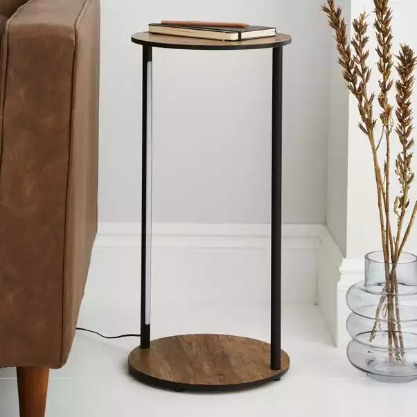 Dunelm Fulton Side Table With LED Lights Rustic Pine 4 Dunelm Fulton Side Table With LED Lights Rustic Pine - Image 2