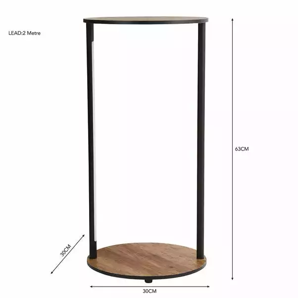 Dunelm Fulton Side Table With LED Lights Rustic Pine 8 Dunelm Fulton Side Table With LED Lights Rustic Pine - Image 6