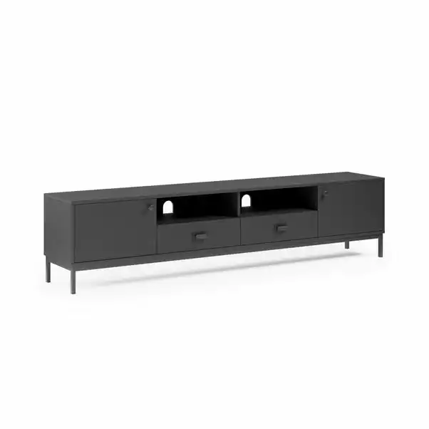 Dunelm Fulton Black Extra Wide TV Unit 4 Dunelm Fulton Black Extra Wide TV Unit - Image 2