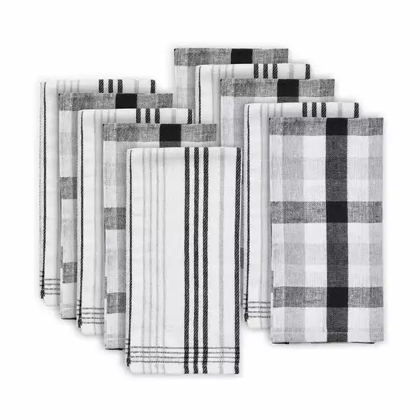 Pack Of 10 Monochrome Tea Towels 3 Pack Of 10 Monochrome Tea Towels
