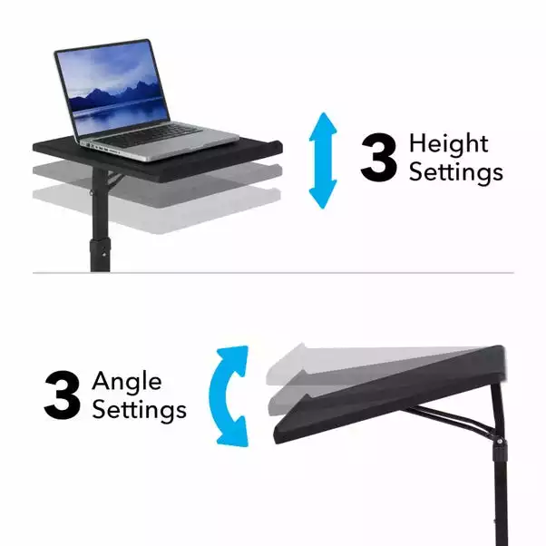AVF Portable Laptop Side Table, Black 4 AVF Portable Laptop Side Table, Black - Image 2