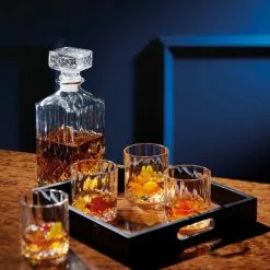 BarCraft Barcraft Cut Glass Effect Decanter Set 900ml 8 BarCraft Barcraft Cut Glass Effect Decanter Set 900ml -Dune Room Furniture Shop 30816893 alt01