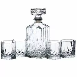 BarCraft Barcraft Cut Glass Effect Decanter Set 900ml 10 BarCraft Barcraft Cut Glass Effect Decanter Set 900ml -Dune Room Furniture Shop 30816893 alt03