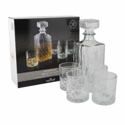 BarCraft Barcraft Cut Glass Effect Decanter Set 900ml 11 BarCraft Barcraft Cut Glass Effect Decanter Set 900ml -Dune Room Furniture Shop 30816893 alt04
