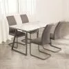 Dunelm Alden Rectangular 4 Seater Dining Table Marble Effect Glass -Dune Room Furniture Shop 30816915