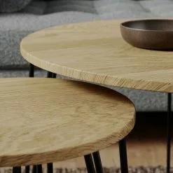 Dunelm Bella Coffee Nest Set Oak Effect 10 Dunelm Bella Coffee Nest Set Oak Effect -Dune Room Furniture Shop 30817122 alt02