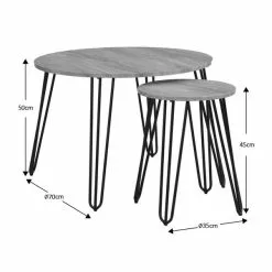 Dunelm Bella Coffee Nest Set Oak Effect 13 Dunelm Bella Coffee Nest Set Oak Effect -Dune Room Furniture Shop 30817122 alt05