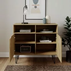 Dunelm Bella 2 Door Sideboard Oak Effect 9 Dunelm Bella 2 Door Sideboard Oak Effect -Dune Room Furniture Shop 30817125 alt01