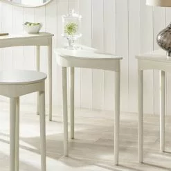 Pacific Lifestyle Pacific Naha Half Moon Console Table, Painted Pine