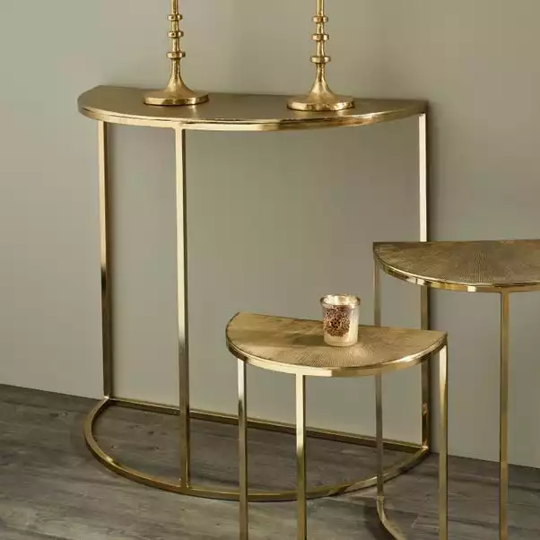 Pacific Lifestyle Pacific Ginko Console Table, Gold Aluminium 3 Pacific Lifestyle Pacific Ginko Console Table, Gold Aluminium